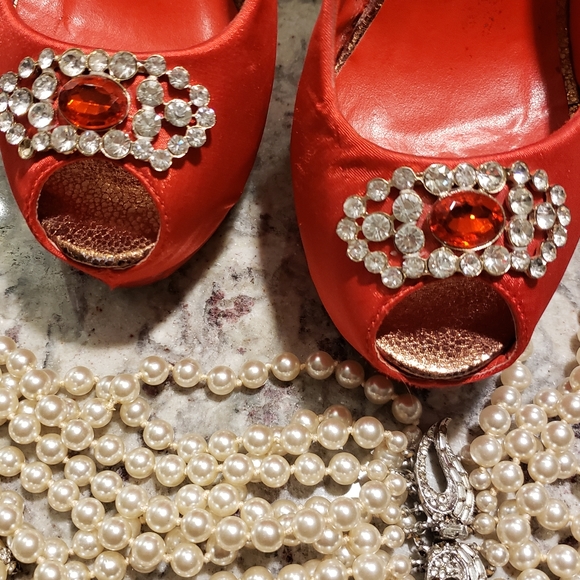 Red Rhinestone Heels - Picture 8 of 8